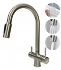 Three-way tap with hand shower