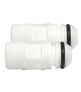 Double connector for modular filter