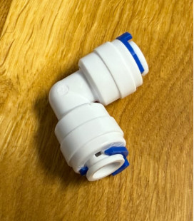 Coude 1/4 pour tuyaux 6mm purificateurs et osmoseurs