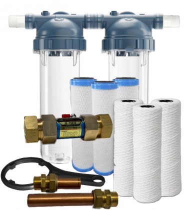 Pack anti-calcaire Suprion JS75-E22 + filtre eau 2 cuves – solution complète grande maison