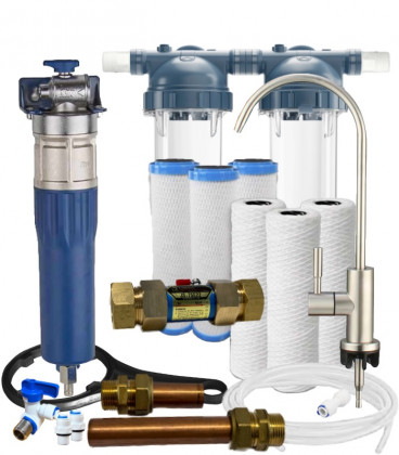 Pack adoucisseur sans sel Suprion JS-75e22 + filtration + purificateur – solution complète grande maison
