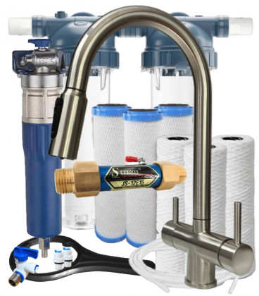 Pack adoucisseur sans sel Suprion JS-75e22 + filtration + purificateur – solution complète grande maison