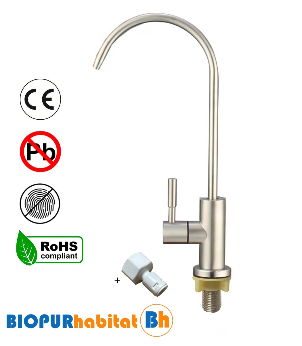 Robinet secondaire 1 voie - Robinet osmoseur modèle Hupson - Chromé -  ALP007239
