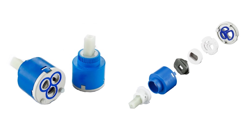 Ceramic cartridge 3-way valve stainless steel