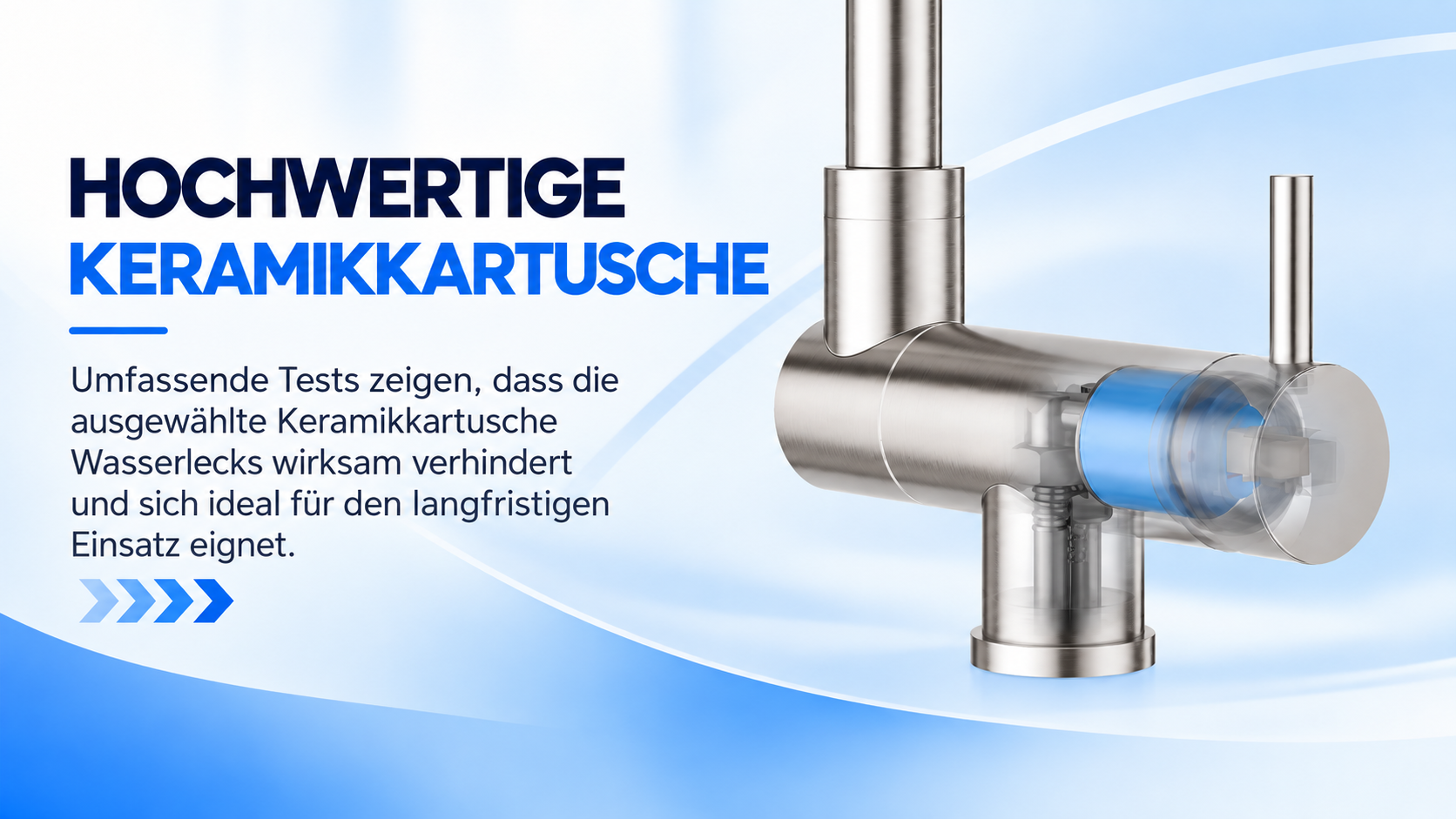 Keramikkartusche der 3-Wege-Küchenarmatur