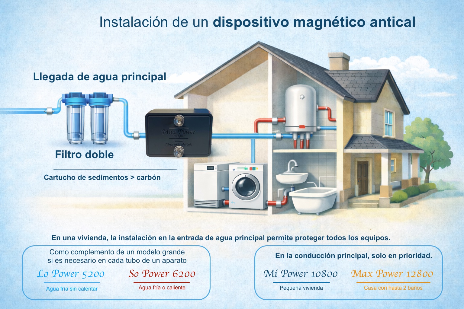 antical magnético doméstico instalación principal